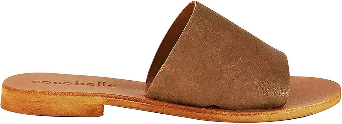cocobelle leather slide sandals