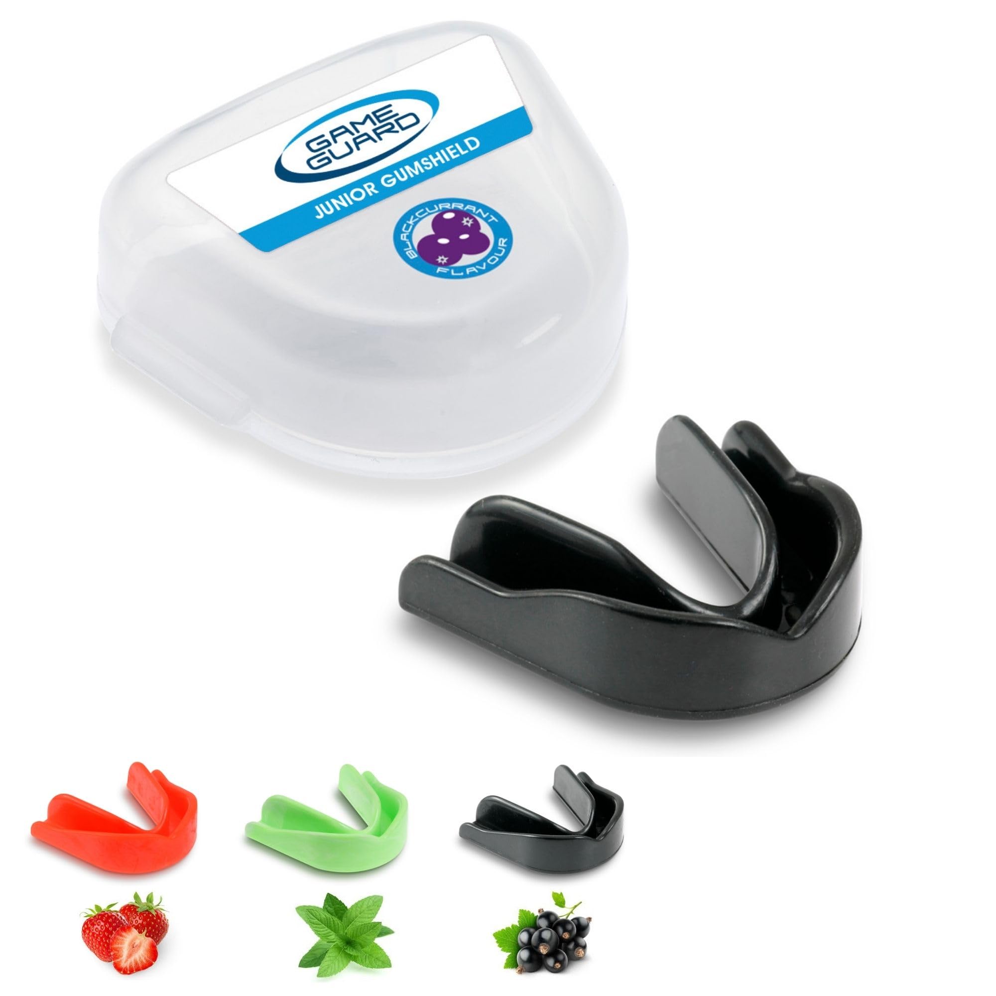 GAME GUARD Sports Mouthguard – Easy Fit Boil & Bite Gum Shield for Kids/Junior (Age 8+) – Mouth Guard for Rugby, Hockey, GAA – Ideal for Schools and Clubs (Blackcurrant Flavour) — image 1