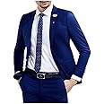 Slim Fit Royal Blue Wedding Suits 2 Pieces Men's Suits Groom Tuxedos Business Suit