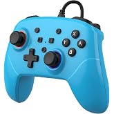 Kamylorus Wired Pro Controller for NS-2/1/PC | Hall Effect Joysticks/Triggers, Cool RGB Light, Remap/Programmable,Motion Gyro Control, 3.5mm Audio Jack, Dual Vibration