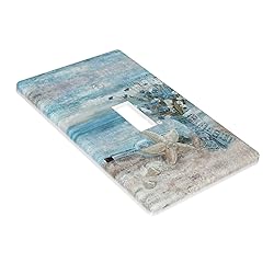 Daisy Flower Blue Beach Single Toggle Light Switch