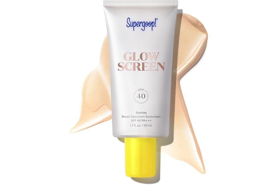 Supergoop! Glowscreen SPF 40, Sunrise (Champagne Glow) – 1.7 fl oz – Glowy Primer + Broad Spectrum Tinted Sunscreen – Helps Filter Blue Light – Hydration – Hyaluronic Acid & Vitamin B5