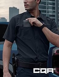 CQR Men's Short Sleeve Tactical Shirts, UPF