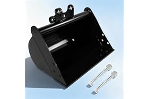 VORGENS Mini Excavator Bucket - 500mm Plain Mud Bucket w/ 2 Pins