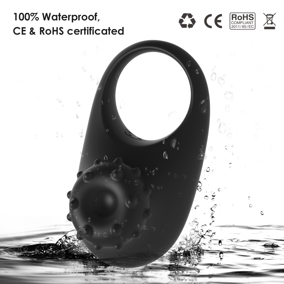 Penisring Vibratoren vibrierender Cockring Medizinisches Silikon Vibrationring 10 Modi Vibration IPX7 Wasserdicht - Starker Motor Penisvibratorring Vagina & Klitoris Stimulator Sexspielzeug für Männer und Paare