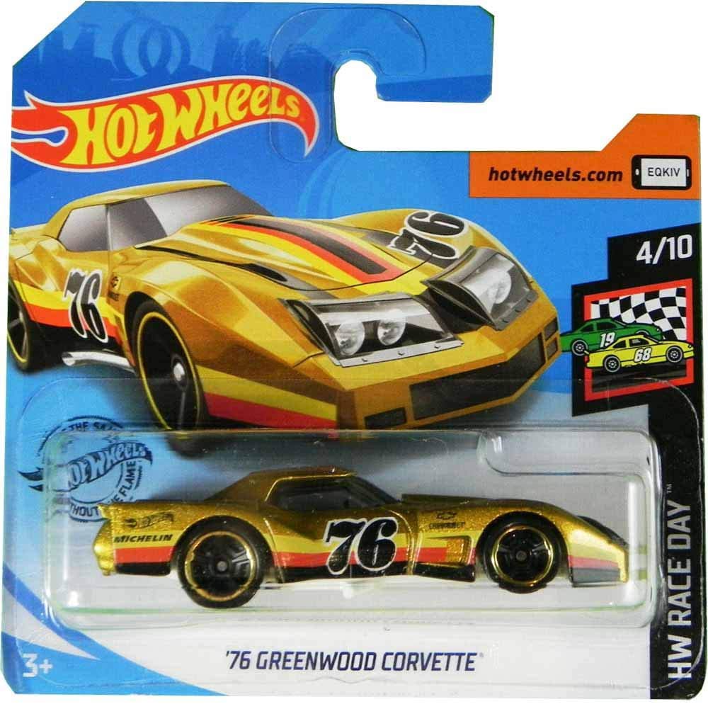 Hot Wheels '76 Greenwood Corvette HW Race Day 4/10 2020 (34/250) Short card