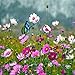 Antallcky 100pcs Butterfly Stakes Outdoor Yard Planter Flower Pot Bed Garden Decor Butterflies Christmas Decorations, Artificial Butterflies on Metal Wire Plant Stake Stems-Multicolor