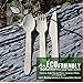 Wooden Disposable Cutlery Set - 200pcs 100 Forks, 50 Spoons, 50 Knives 6.25