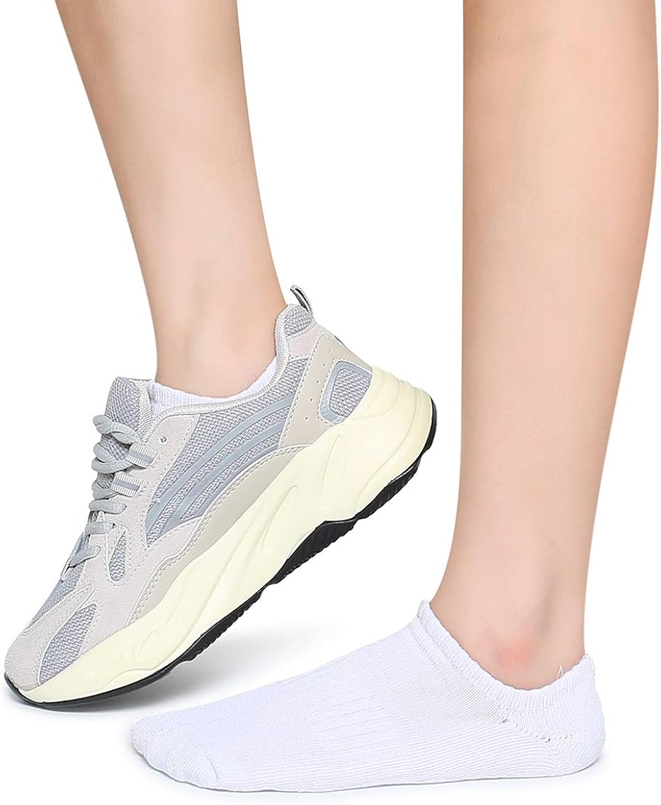 Henwarry Thick Cushion Athletic Running Low Cut Non Slip Sport No Show Socks for Women-6 Pack at  Women’s Clothing store