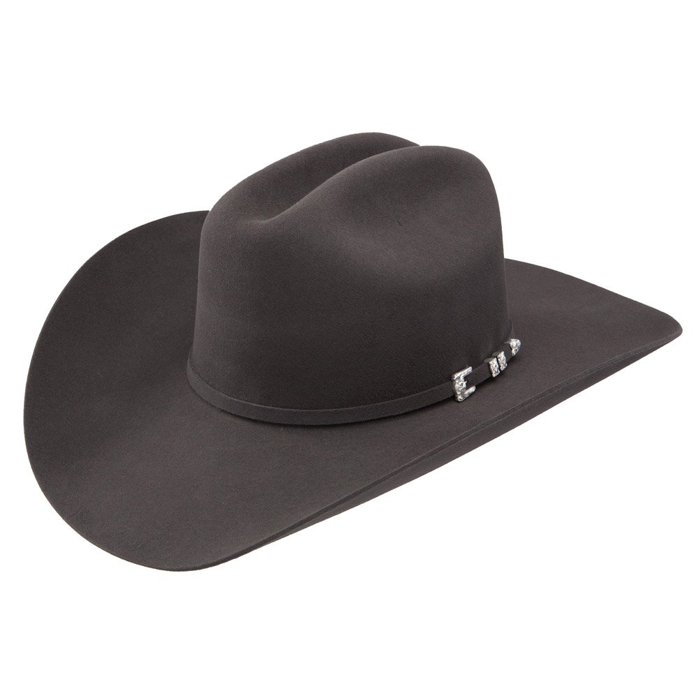 Resistol Men's Strait by Logan 6X Fur Felt Cowboy Hat Charcoal 7