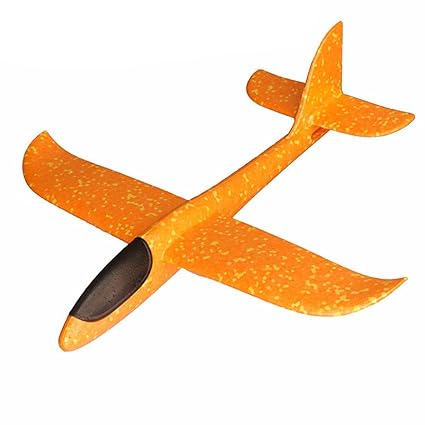 Leoie Children 48cm Foam EPP Big Hand Launch Throwing Glider Aircraft Inertial Airplane Toy Orange