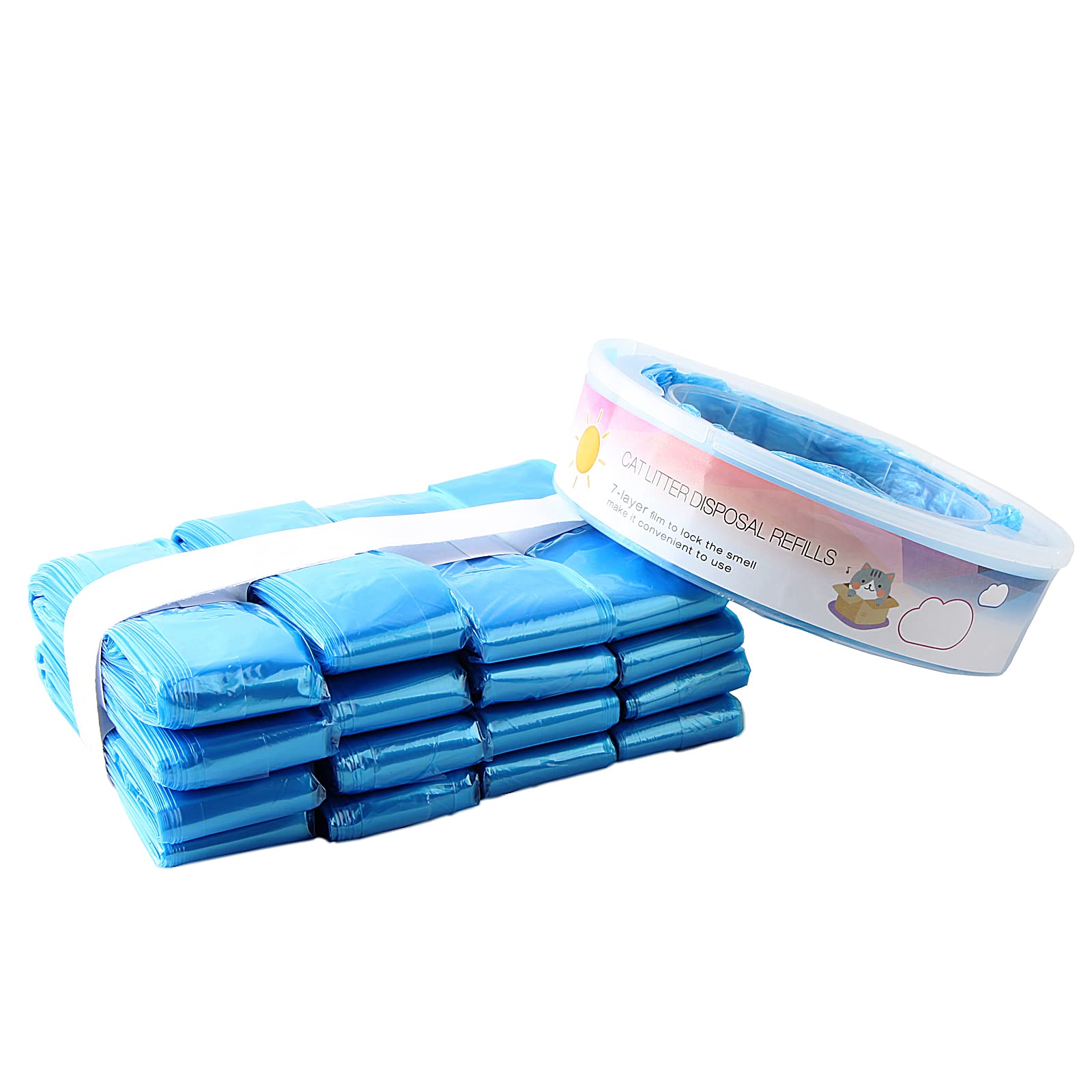 Pack of 9 Refills for Cat Litter Disposal System Cat litter refills Cat litter disposal bin