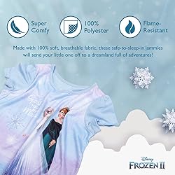 Disney Girls' 3-Piece Loose-fit Pajama Set, Soft