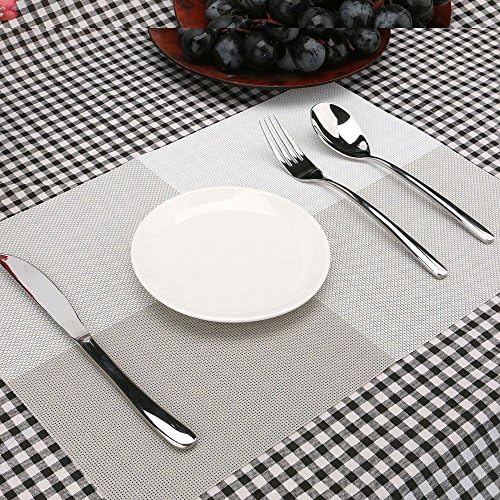 Rectangle Dining Room Placemats,for Table Heat Insulation, Stain-Resistant, Set of 6