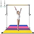 XDEMODA The Latest Model Gymnastics Bar for Kids Ages 3-15 for Home, Anti-Slip, Easy to Assemble, 35” to 55” Adjustable Height Gymnastic Horizontal Bars Equipment
