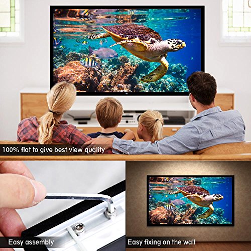 Pyle-120-Matt-White-Home-Theater-TV-Wall-Mounted-Fixed-Flat-Projector-Screen-120-inch-169-Full-HD-Projection-Easy-to-Set-Up-for-Room-Video-Slideshow-Movie-Film-Showing-PRJTPFL122