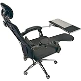 Laptop Mouse Stand Mount Workstation Video Game Chair or Round Bar Mounted Keyboard Tray PC Platform Armrest Wrist Rest Pad 3