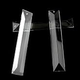 Chandelier Replacement Crystals, 3Pcs Chandelier Replacement Crystals 3 Inch Single Hole Triangular &amp; Transparent Prisms for Celing Lamps, Prisms
