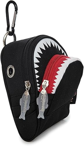 Amazon Sebles ユニセックス メンズ レディース キッズ ボーイ ガール 男の子 女の子 ウエストポーチ ポーチ 小物入れ ジョーズ ユニーク 可愛い カジュアル 迷彩 無地 ブラック Sebles ウエストバッグ