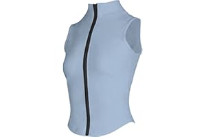 Hvewarm Women Summer Lightweight Cropped Athletic Zip Up Sleeveless Jackets Workout Gym Seamless Vests