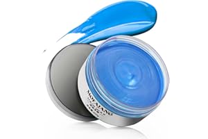 BrimFulite Temporary Hair Color Wax Instantly Coloring Hair Paste Non-Greasy Washable Hair Paint Wax for Women Men Strong Holding for All Day for Halloween Parties Cosplay Masquerade (Blue)