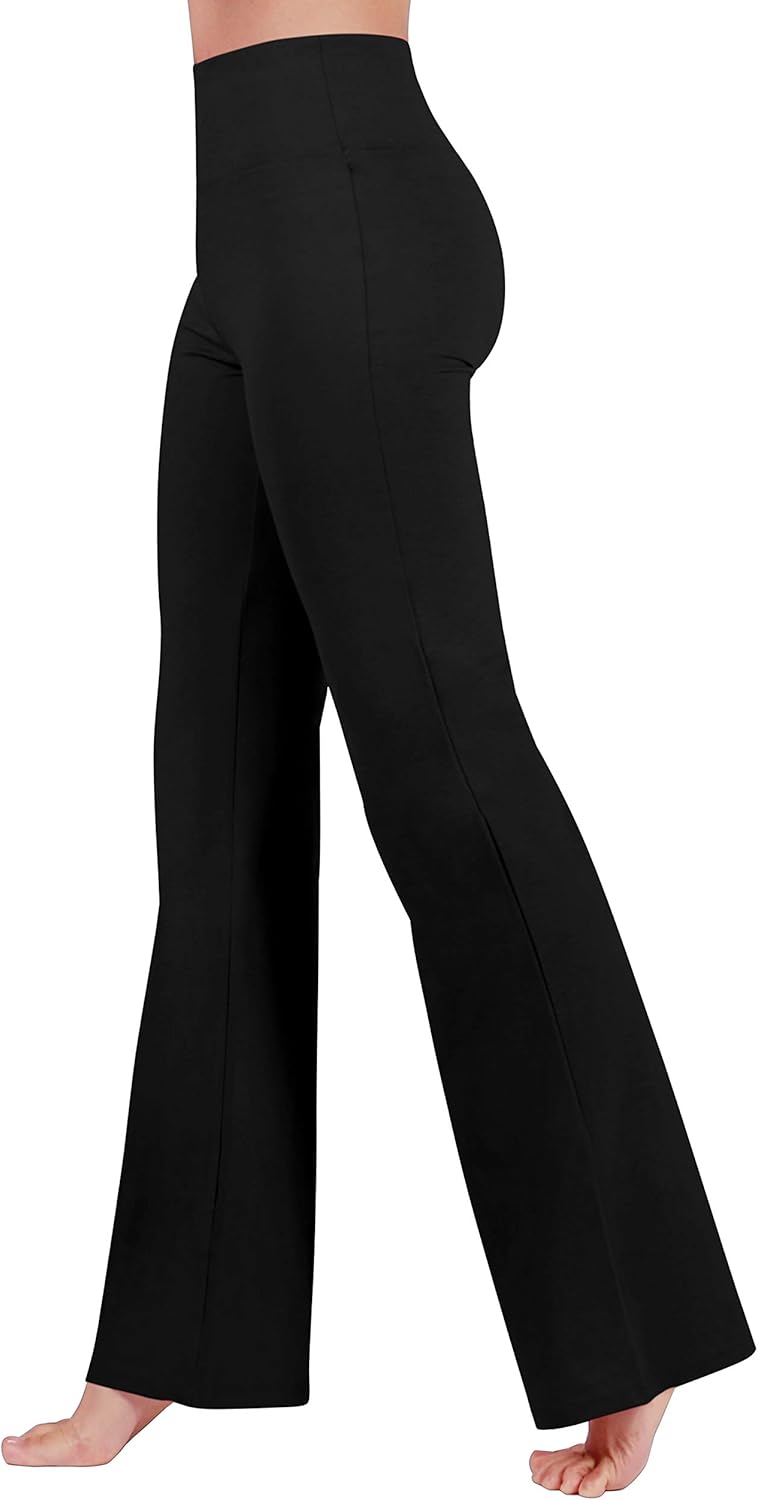 ODODOS Women's Boot-Cut Yoga Pants Tummy Control Workout Non See-Through Bootleg Yoga Pants: Clothing