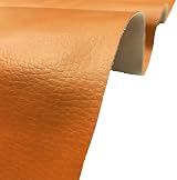 A-Express Grained Faux Leather Fabric 0.8mm Tan 140cm x Half Metre view 2