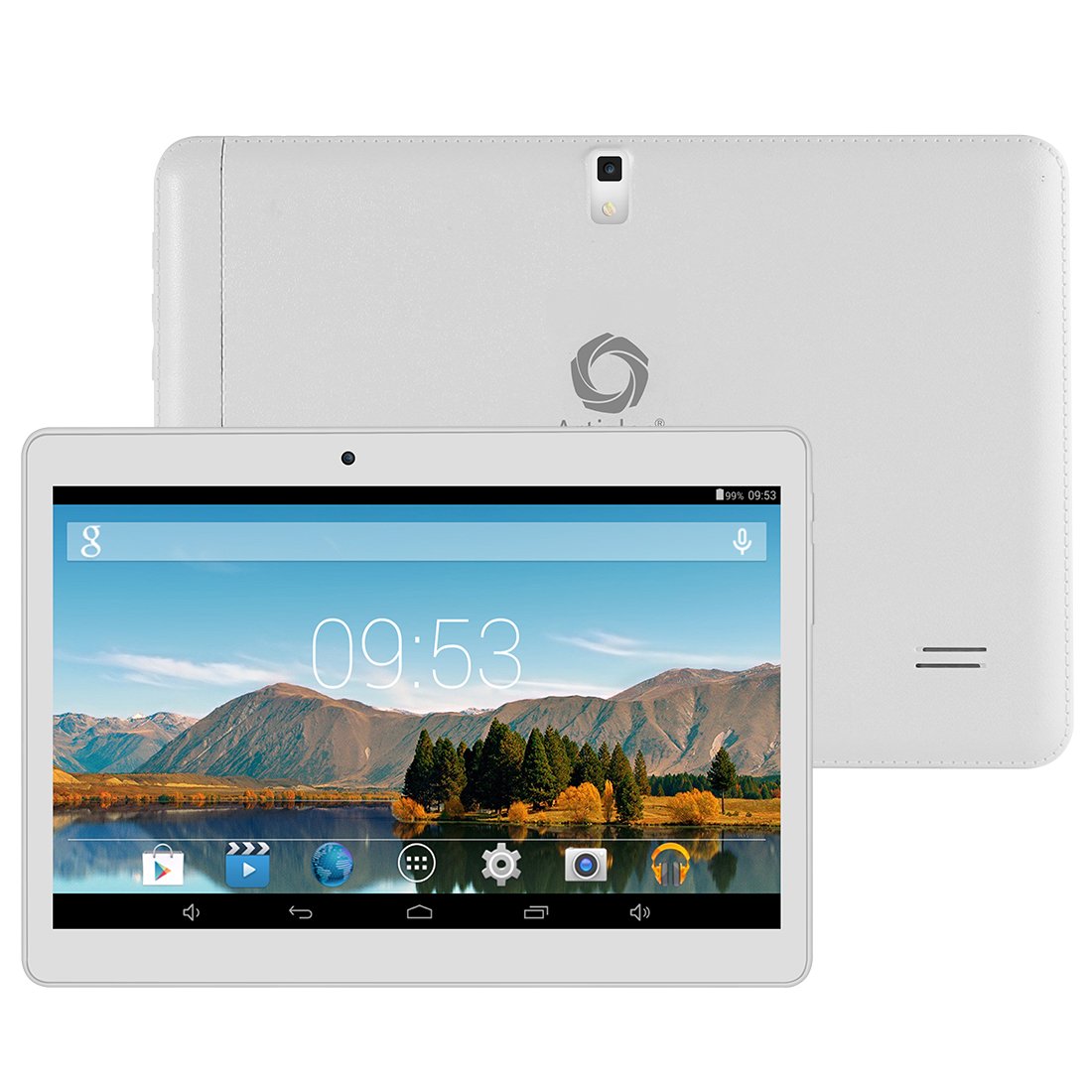 Artizlee ATL-21 Tablet PC 10 Zoll (10,1") - 3G Dual-Sim, 16GB Speicher, 1GB RAM, Dual Core, Android OS, 1024x600HD, WiFi, Computer Wlan, USB, Bluetooth, GPS, (Weiß)