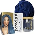 Paradyes Sapphire Navy Semi Permanent Conditioner Based Hair Color Enriched with Vegan, Natural and Herbal Hair dyes - lasts up to 8-10 washes (4.2 oz)