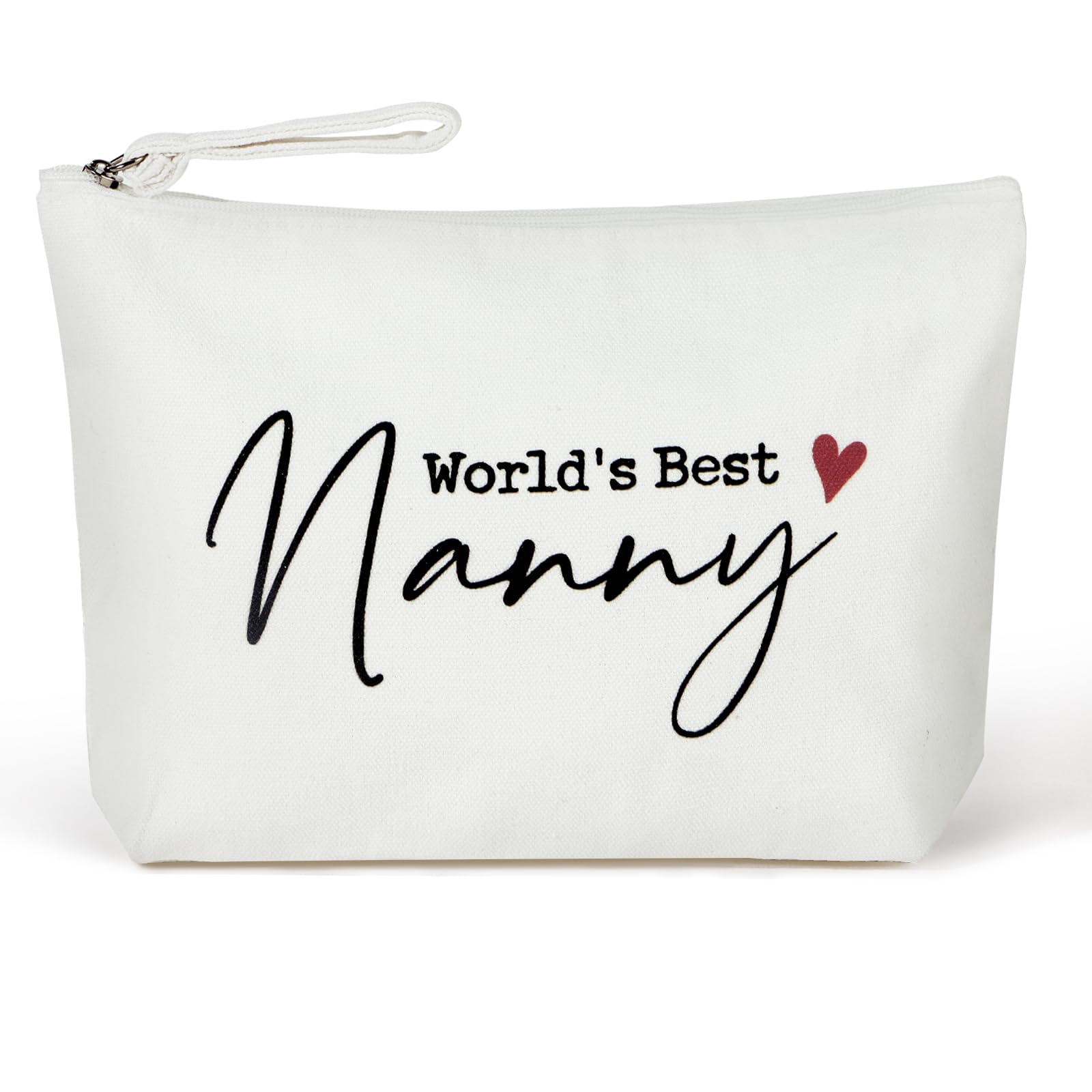 Nanny Gifts Makeup Pouch Bag Appreciation Gifts Grandma Mothers Day Gift with Greeting Card for Women Cosmetic Bag Retirement Gifts for Her Travel