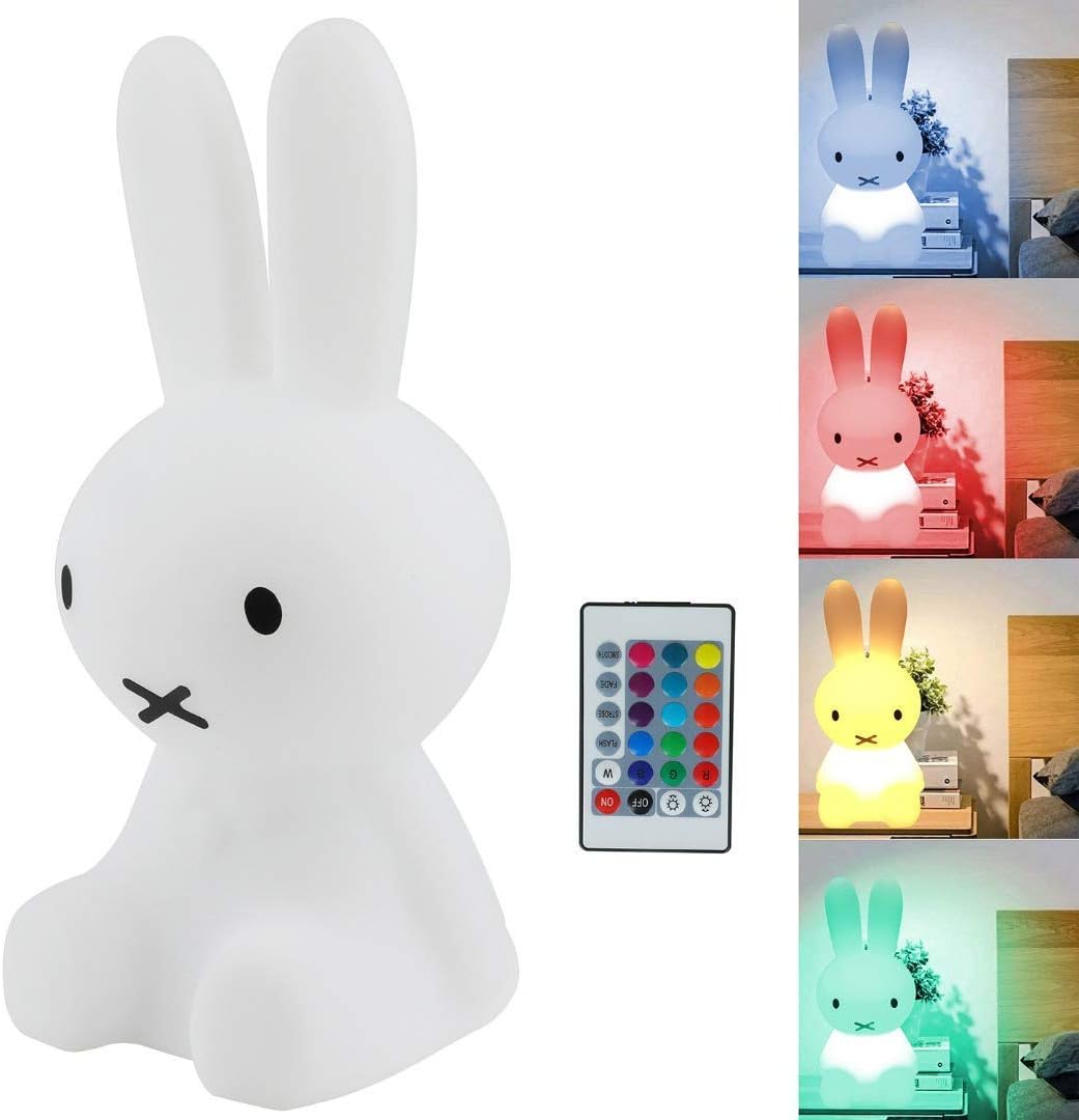 Night Lights for Kids Bunny Shaped Night Light With Remote Control - LED Lamp Children's Companion Bedroom Decoration