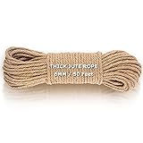Vanhench Jute String Rope 6mm x 50 Feet, Heavy Duty