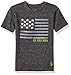 U.S. Polo Assn. Big Boys' Short Sleeve Embellished Crew Neck T-Shirt, Marled Raven IP06, 14/16