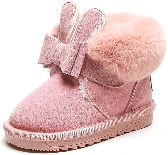Amazon Co Jp うさぎの耳 ムートンブーツ キッズ ルームシューズ 子供用 キッズ ジュニア ムートンブーツ スリッパ 外出着 女の子 スノーブーツ Kids キッズ ムートンブーツ 靴 軽量 ハーフ ブーツ 子供 無地 シンプル 七五三お祝い 冬 裏起毛 ピンク 13 5 Cm 服