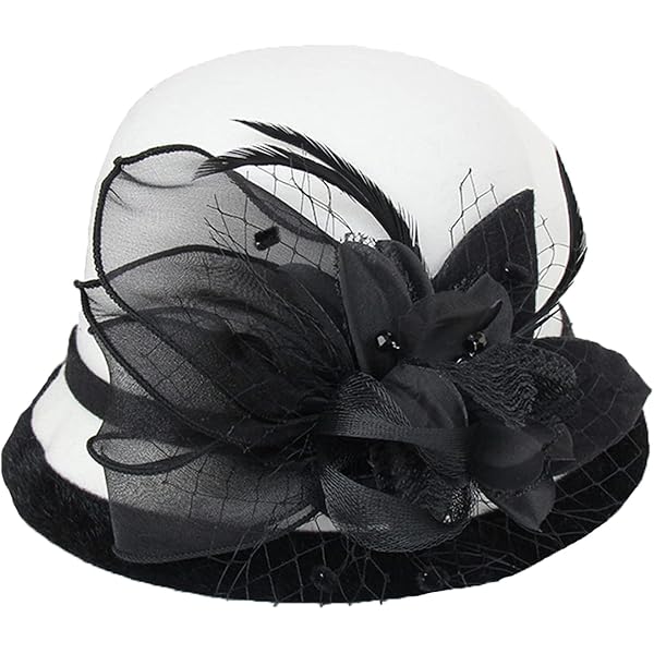 YOLAI Women Fel? Hat Bucket Hat Adjustable Vintage Bowler 
