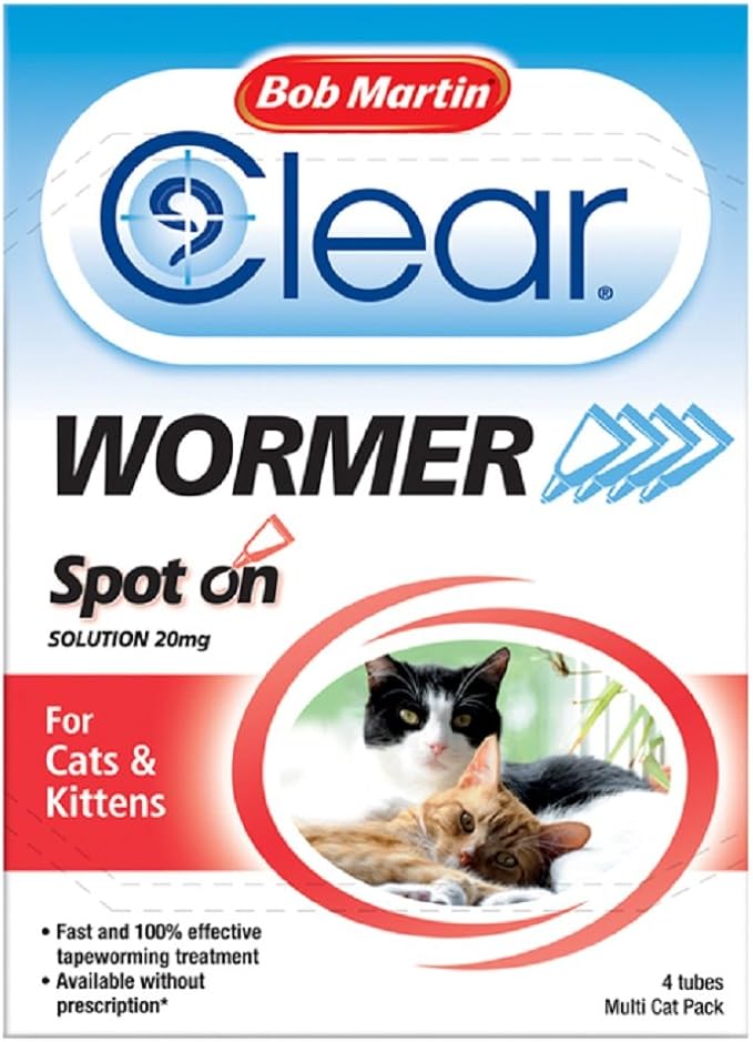 Bob Martin Spot on Cat & Kitten Dewormer 4 Tube Multi Pack De Wormer