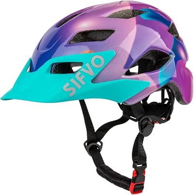 SIFVO Kids Bike Helmet with Visor, Adjustable 50-57cm, CE+CPSC