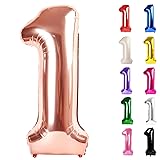Rose Gold Number 1 Balloon for First Birthday 40