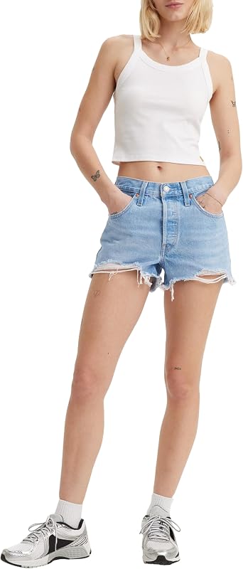 Mujer 501 Original Shorts Pantalones Cortos, Ojai Luxor Heat, 28W