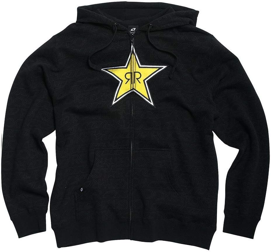 ROCKSTAR ENERGY & ONE INDUSTRIES WRITING ON THE WALL ZIPUP HOODIE
