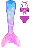 Superband Girls Mermaid Bathing Suit 3PCS