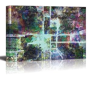 on a Canvas with Streaks of White - Canvas Art Home Art - 12x18 inches