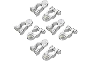LIFKOME 8Pcs 12V Universal Battery Terminal Clamps Car Battery Connector Clips Durable Compression Molding for Easy Replaceme