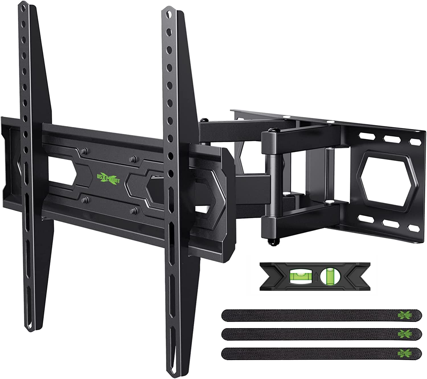 USX MOUNT 壁掛けテレビ 金具 32-70インチ対応 フルモーション式 テレビ壁掛け金具 耐荷重50kg tv壁掛け金具 テレビアーム テレビかべかけ金具 LCD LED 液晶テレビ 用前後＆左右&上下多角度調節 最大 VESA 400x400mm の商品画像
