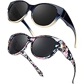 TJUTR Oversized Fit Over Sunglasses for Women Trendy Polarized Sun Glasses Over Prescription Glasses with UV400 Protection