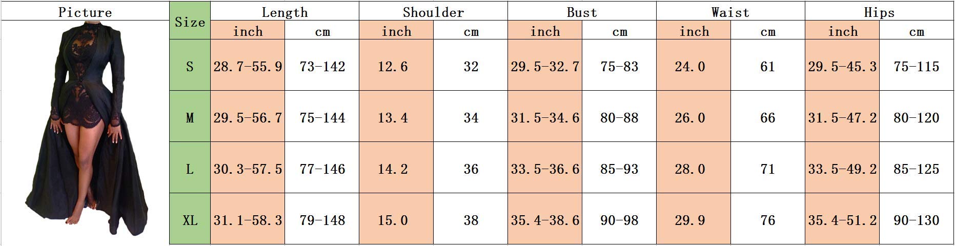 xxxiticat Women's Sexy 2Pcs Gothic Lace Sheer Jacket Long Dress Gown Party Halloween Costume Outfit