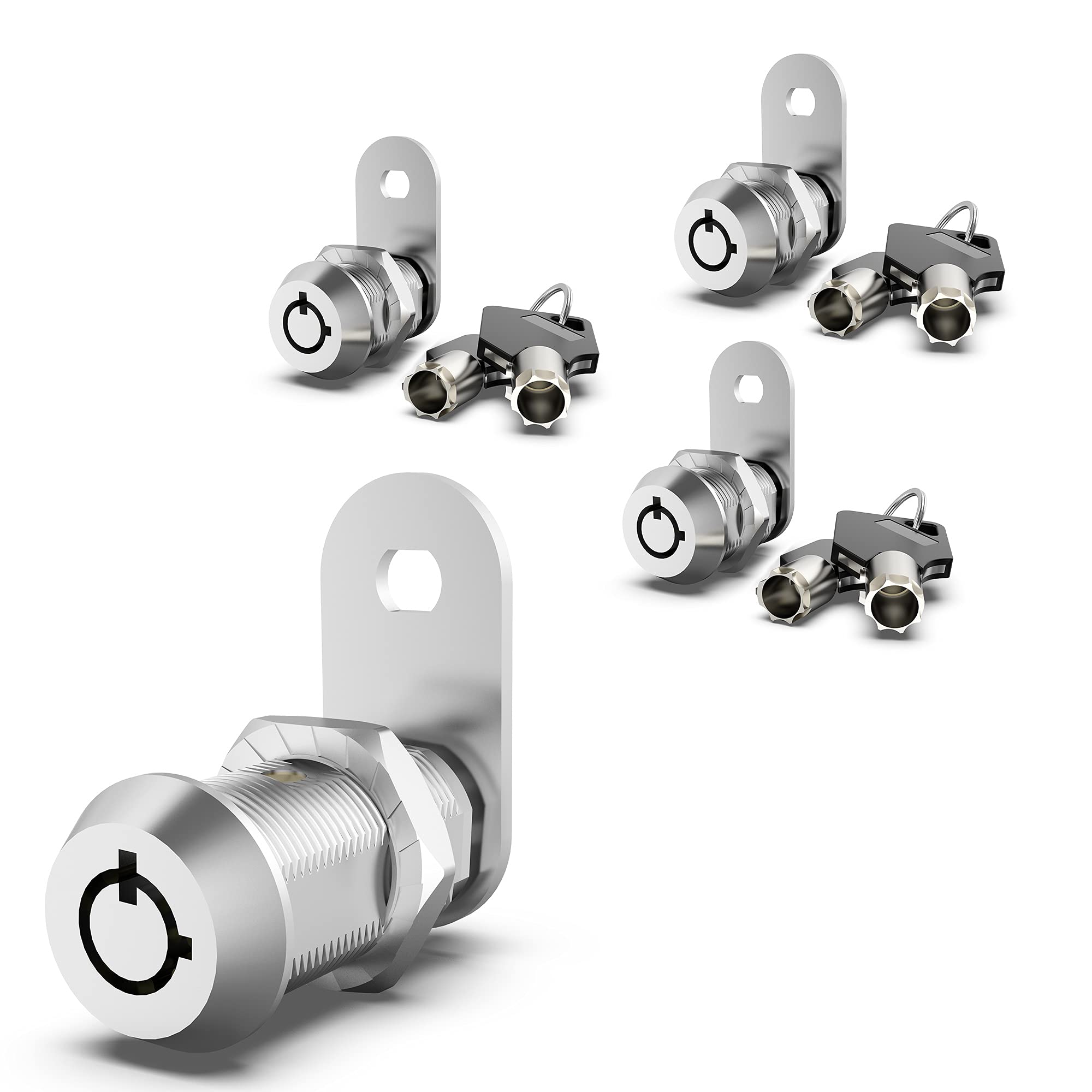 inBovoga 3 Pack Cabinet Locks with Keys, 5/8" Cam Lock, RV Compartment Storage Locks RV Locks for Storage Door Drawer Tool Box Locks, Zinc Alloy