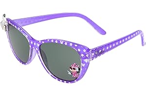Disney Girls Minnie Kids 1 Cat Eye Sunglasses, Purple/White Polka Dots, 51