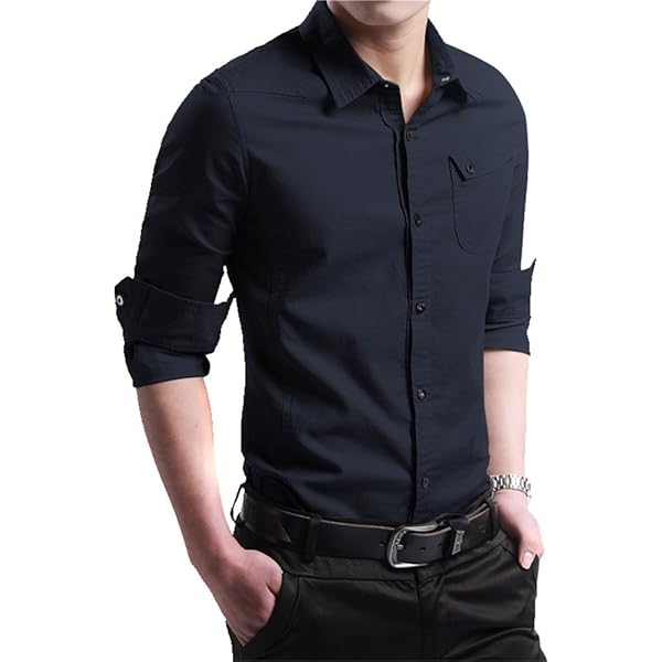 Amazon.com: Elanbells Men's Dress Shirts Athletic Fit Button Up Stretch Slim Fit Dress Shirt A- Navy Blue : Clothing, Shoes & Jewelry Amazon.com: Elanbells Men's Dress Shirts Athletic Fit Button Up Stretch Slim Fit Dress Shirt A- Navy Blue : Clothing, Shoes & Jewelry