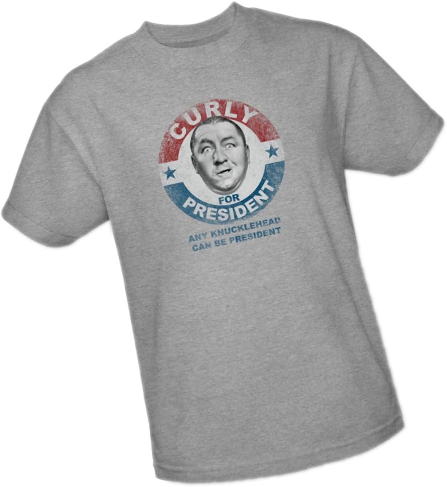 The Three Stooges Curly for President Adult T-Shirt